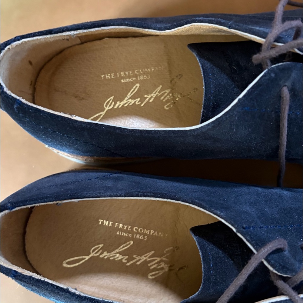 FRYE BLUE SUEDE OXFORDS Size MEN 11D - Picture 3 of 9